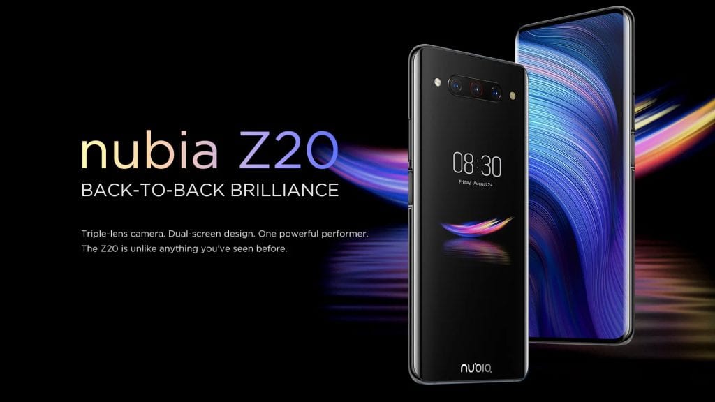 الهاتف الذكي Nubia Z20 المزود بشاشتين أمامية وخلفية متاح الآن على الصعيد العالمي