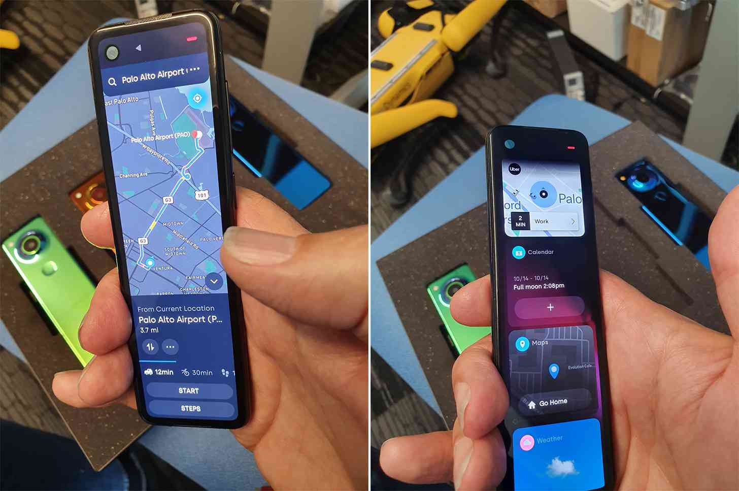 مؤسس شركة Essential أندي روبن يعرض هاتف قادم بشكل طولي وضيق الجوانب وبألوان جذابة