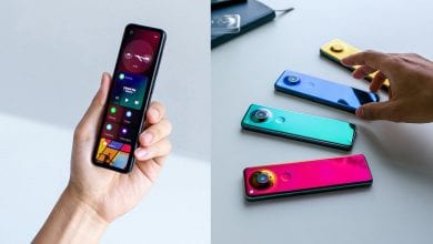 مؤسس شركة Essential أندي روبن يعرض هاتف قادم بشكل طولي وضيق الجوانب وبألوان جذابة