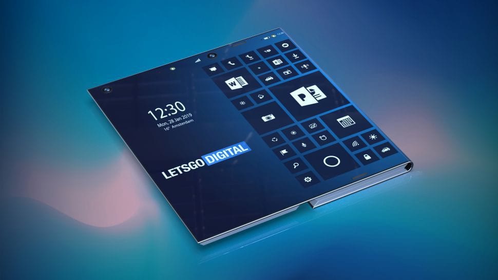 Intel foldable smartphone-PC hybrid