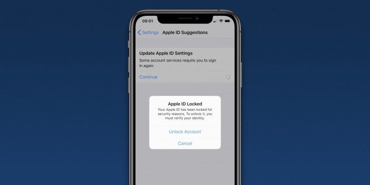 iPhone-Apple ID accounts locked