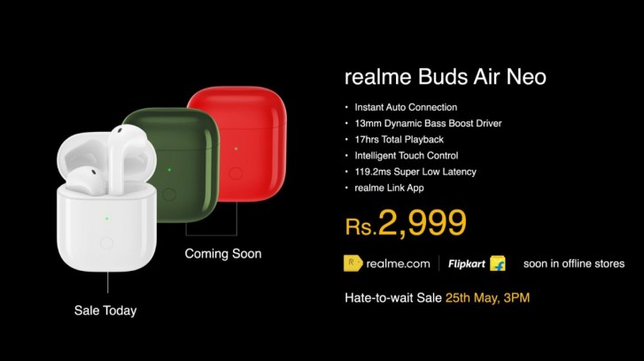 Realme تطلق Buds Q و Buds Air Neo وبنكين للطاقة