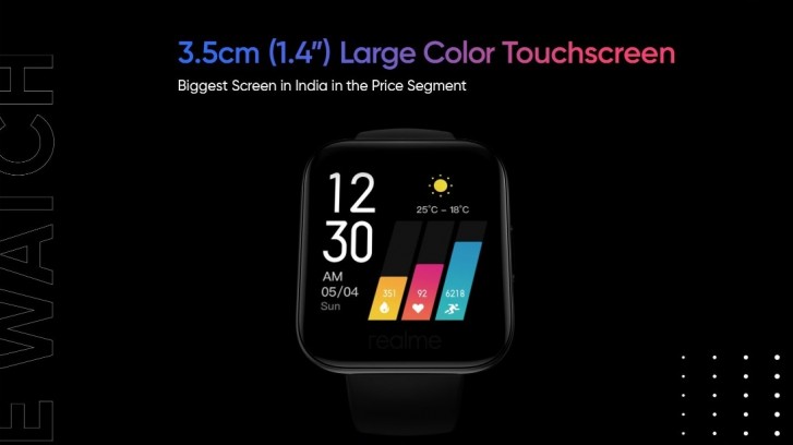 تم الكشف عن تصميم Realme Watch وميزاته: شاشة ملونة تعمل باللمس ، وأشرطة ملونة ، ومراقبة معدل ضربات القلب