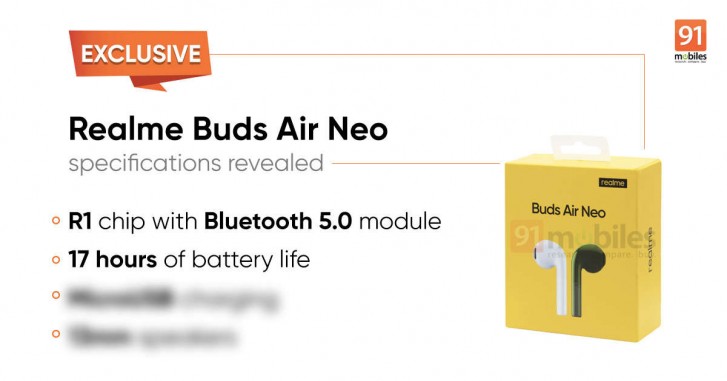 ميزات Realme Buds Air Neo الرئيسية وتسريبها