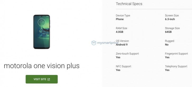 يظهر Moto One Vision Plus و Moto E7 على Google Play Consoole
