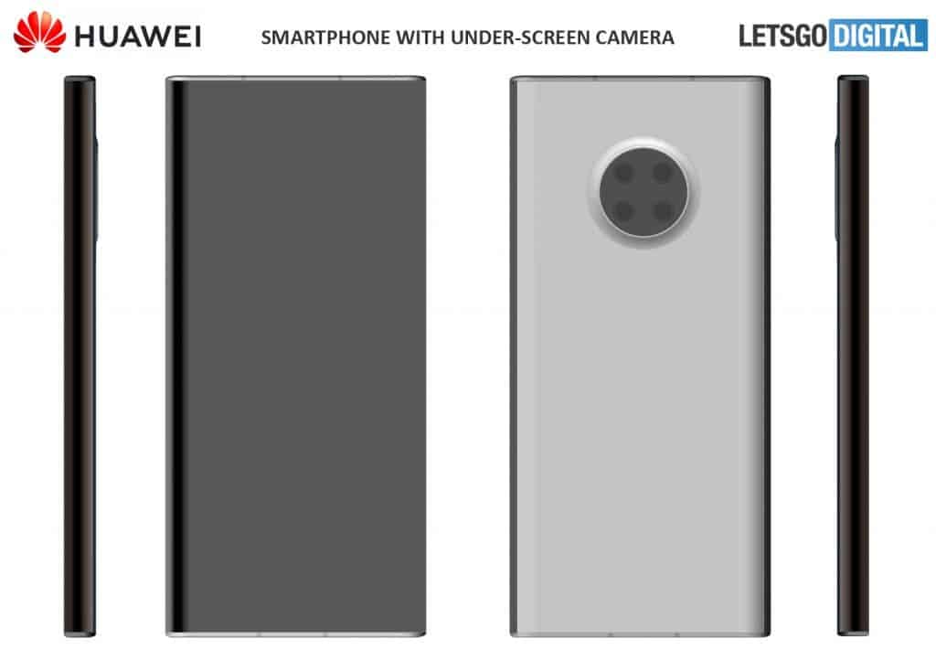هواوي تسجل براءة إختراع لاثنان من الهواتف المميزة بتصميم كاميرة أسفل الشاشة