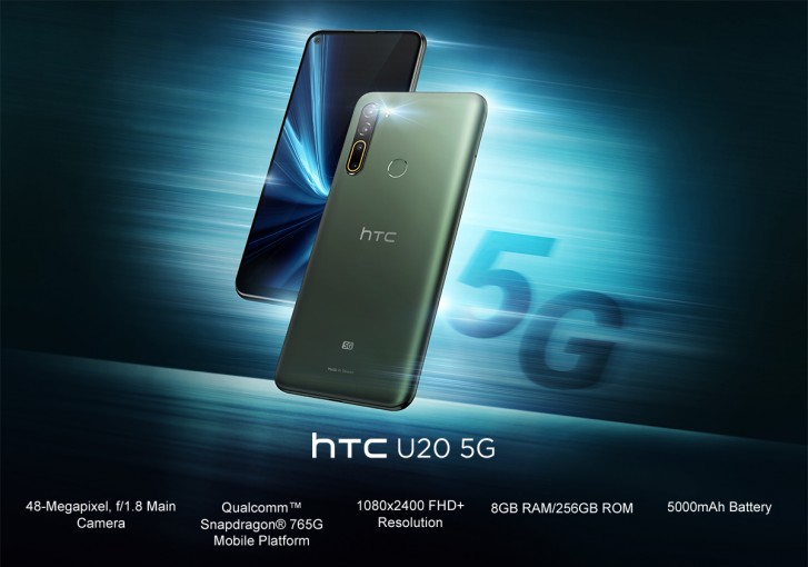 تم الإعلان عن HTC U20 5G كأول هاتف 5G للشركة إلى جانب Desire 20 Pro  