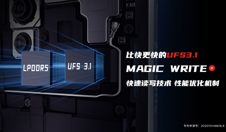 سيأتي Red Magic 5S بذاكرة UFS 3.1 وذاكرة الوصول العشوائي LPDDR5 