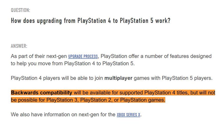 Backward Compatibility PS5 PS4 Ubisoft