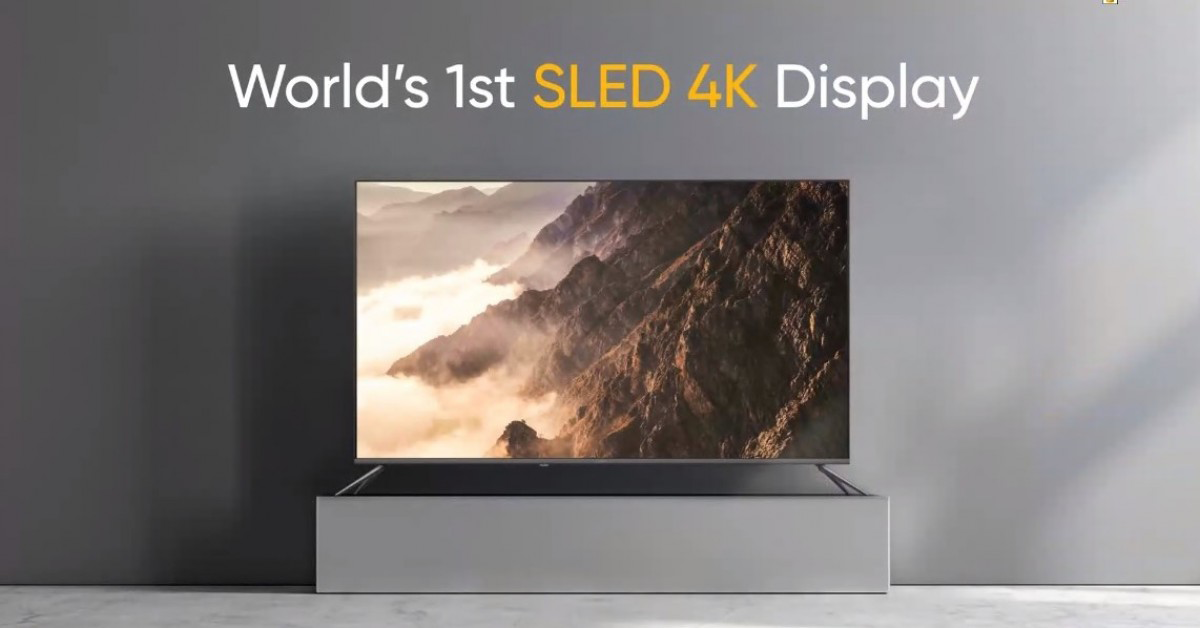 Realme تعلن عن جهاز Smart TV SLED 4K بحجم 55 إنش ومكبر Sound Bar بقدرة 100W