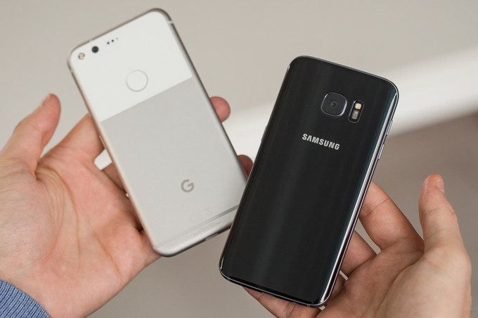 مقارنة بين Google Pixel و Samsung Galaxy S7