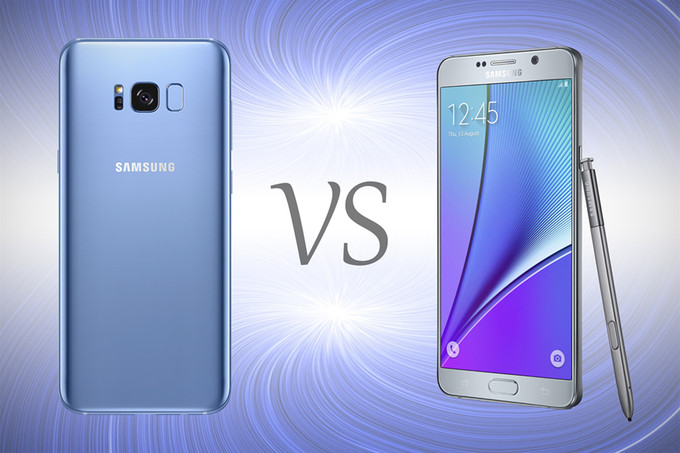 Samsung Galaxy S8 + vs Galaxy Note 5