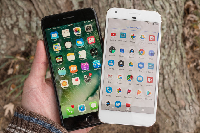 مقارنة بين Google Pixel XL و Apple iPhone 7 Plus
