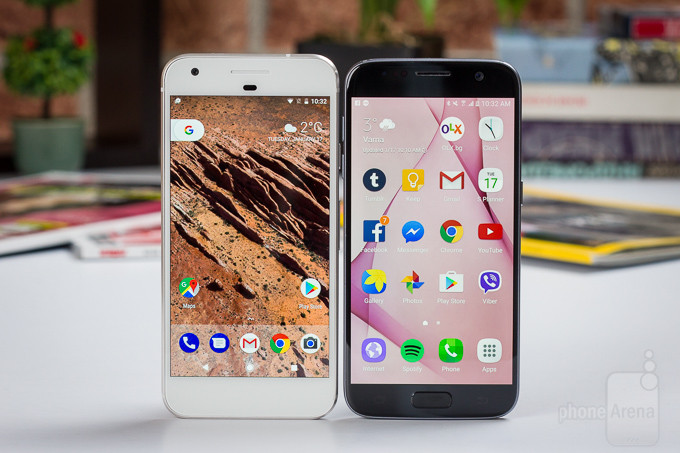 مقارنة بين Google Pixel و Samsung Galaxy S7