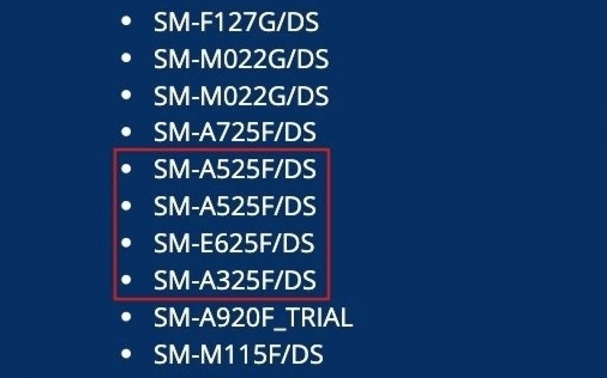 يظهر Samsung Galaxy A32 5G على صفحة الدعم الرسمية ، ويتم اعتماد ثلاثة آخرين من المستوى المتوسط