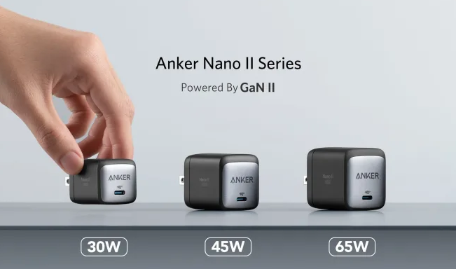 Anker تطلق سلسلة وحدات الشحن GaN Nano II بحجم أصغر وكفاءة أعلى