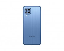 Samsung Galaxy M22 باللون الأسود والأبيض والأزرق (الصور: Samsung)