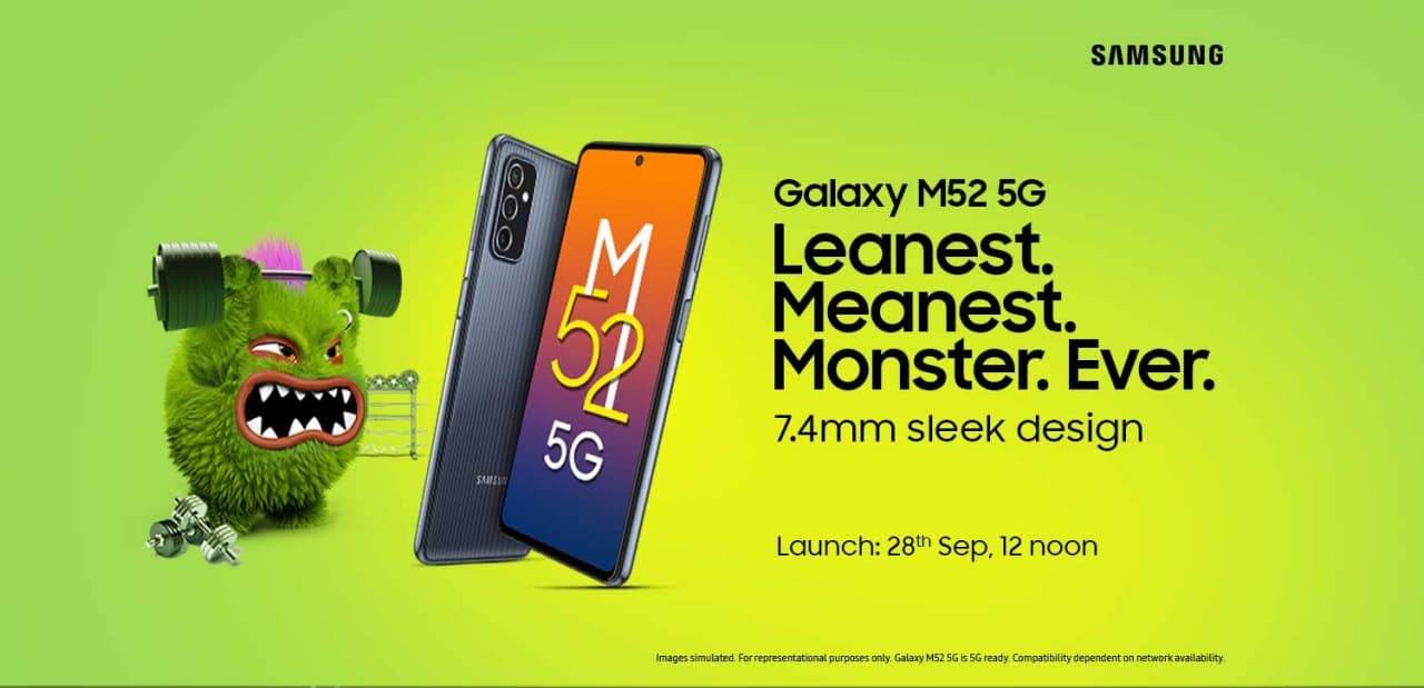 إطلاق هاتف Galaxy M52 5G في 28 سبتمبر في الهند