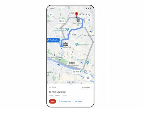 تطبيق خرائط جوجل يضيف ميزة Lite Navigation لسائقي الدراجات