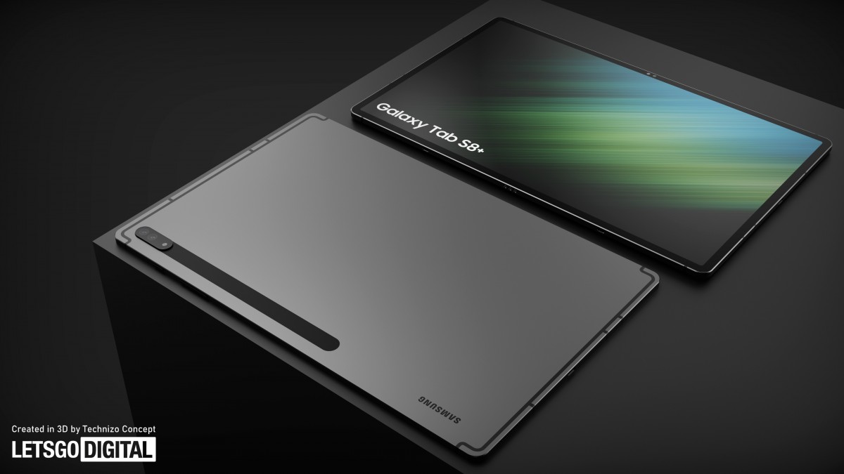 يظهر Samsung Galaxy Tab S8 + بالتفصيل 