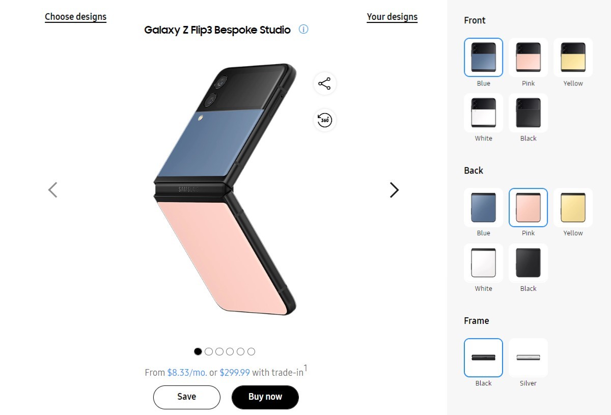 أداة التخصيص Samsung Galaxy Z Flip3 Bespoke Edition
