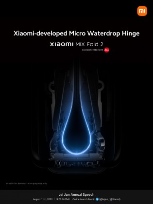 سيقيس Xiaomi Mix Fold 2 قياس 5.4 مم فقط عند فتحه وسيستخدم تصميمًا مفصليًا `` قطرة الماء الصغيرة ''