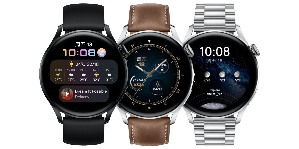 الكشف عن Huawei Watch 3 بنظام HarmonyOS وeSIM وبطارية تدوم 3 أيام و3 Pro يتبعها هيكل من التيتانيوم