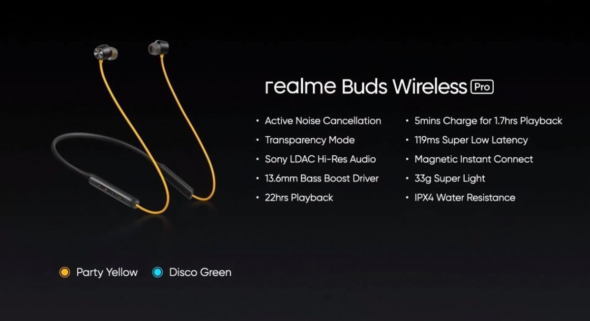 Realme تكشف عن سماعات الأذن Buds Air Pro وBuds Wireless Pro ANC