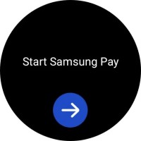 البرنامج التعليمي السريع Samsung Pay الذي تحصل عليه على الساعة كجزء من عملية الإعداد
