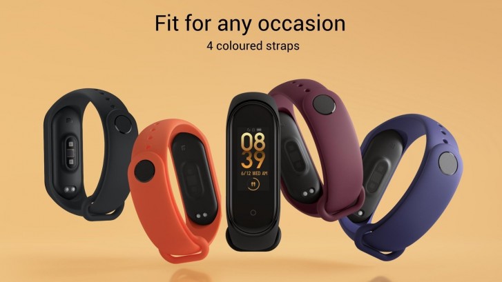 تقدم Xiaomi أربعة أحزمة ملونة للاختيار من بينها