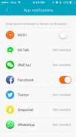 إدارة إشعارات التطبيق - مراجعة Xiaomi Mi Band 2