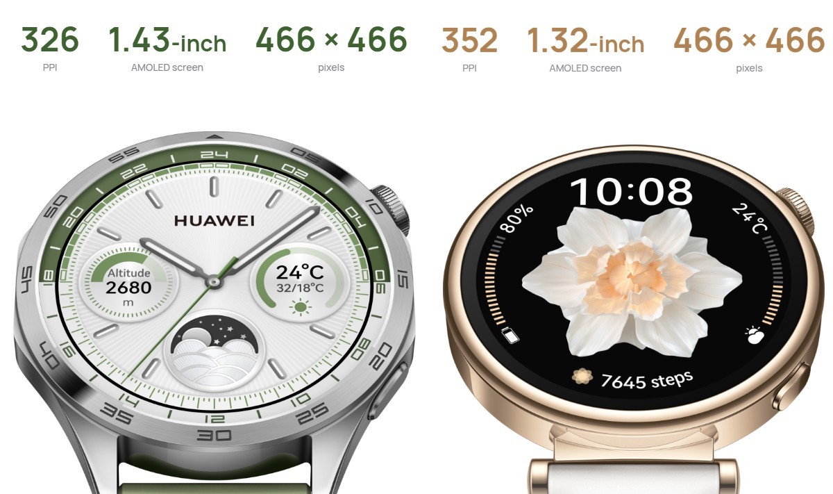 يتم إطلاق Huawei Watch GT4 بأحجام 41 ملم و46 ملم مع تحسين تتبع الصحة والبطارية