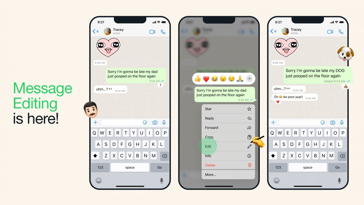 يمكنك الآن تعديل الرسائل التي ترسلها على WhatsApp