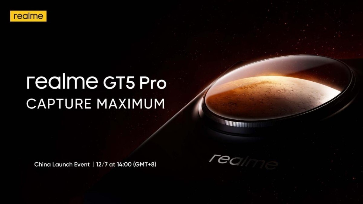 يصل Realme GT5 Pro في 7 ديسمبر