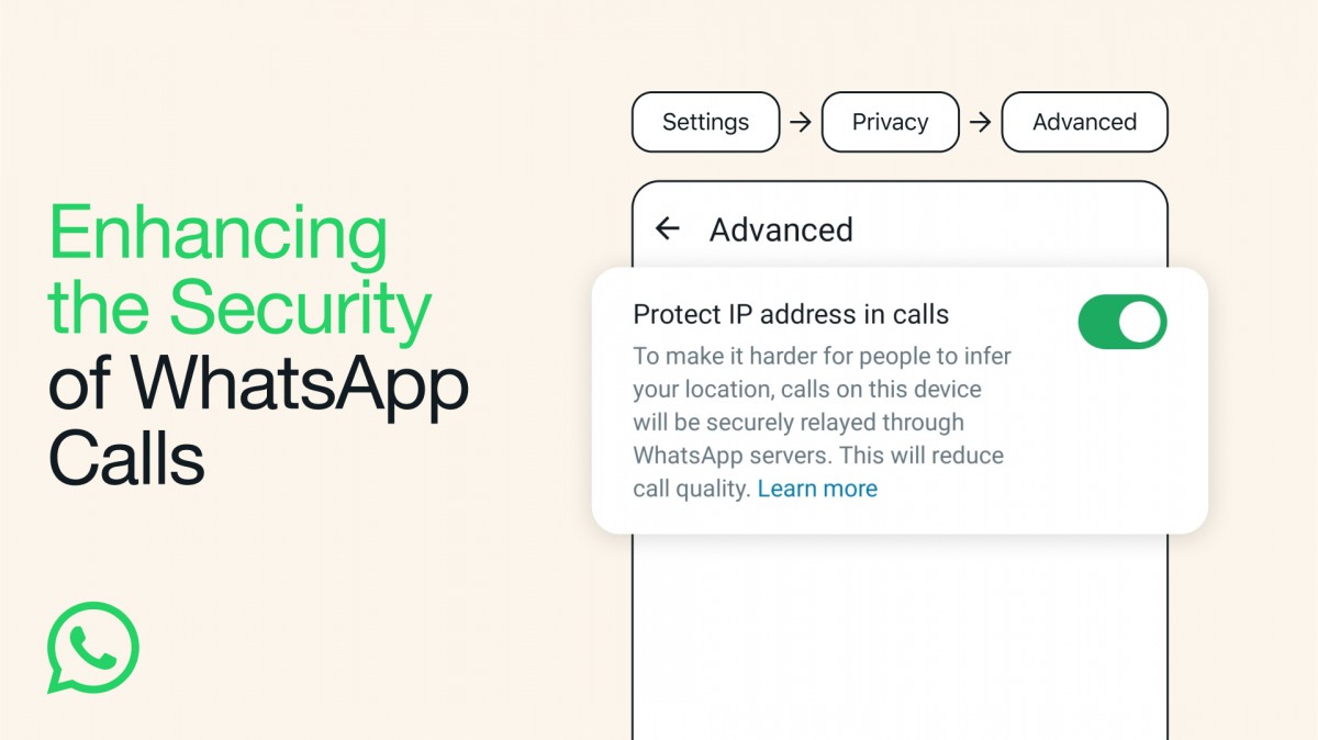 يمكن لتطبيق WhatsApp الآن إخفاء عنوان IP الخاص بك أثناء المكالمات
