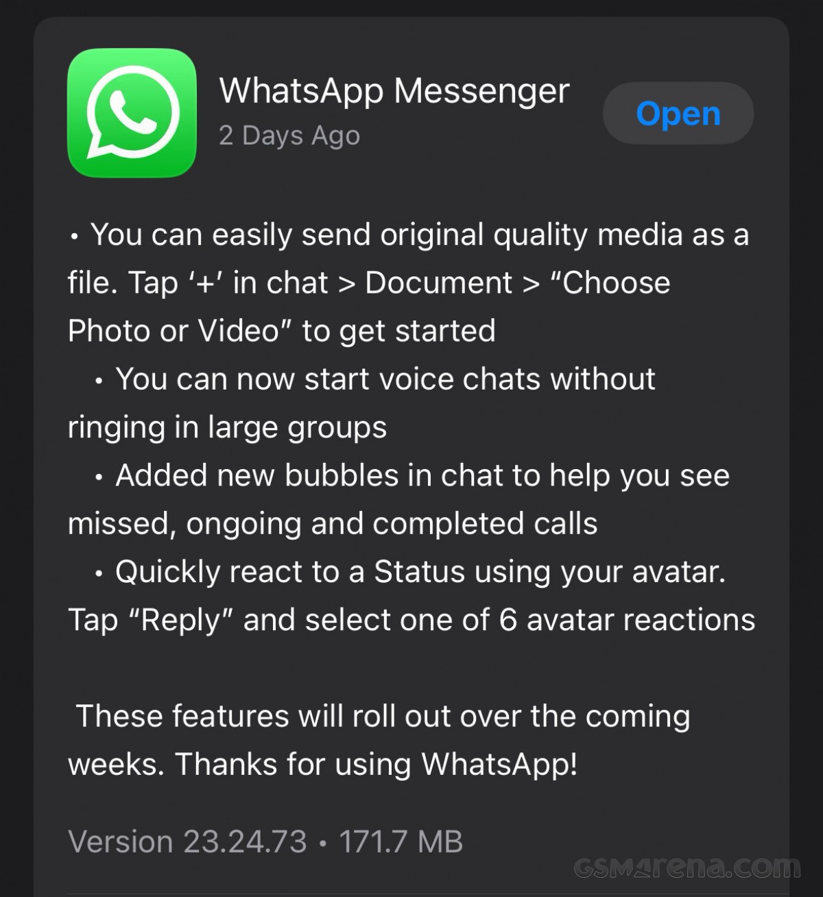 يضيف تطبيق WhatsApp لنظام iOS خيارًا لإرسال الصور ومقاطع الفيديو غير المضغوطة