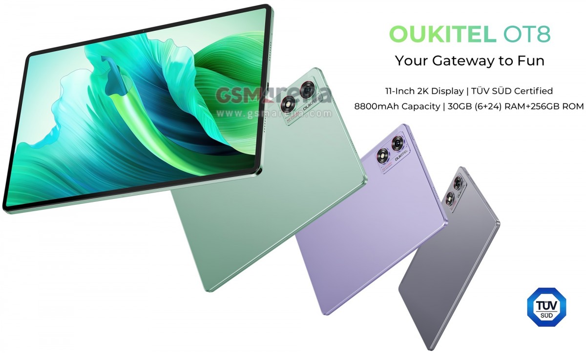 إليك هاتف Oukitel OT8 بشاشة مقاس 11 بوصة بدقة 2K وبطارية بسعة 8800 مللي أمبير في الساعة