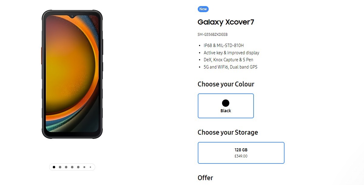 يتوفر Samsung Galaxy Xcover 7 بالفعل في المملكة المتحدة