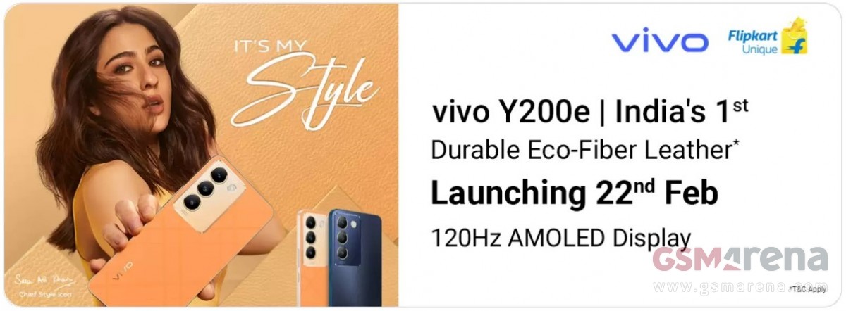 الكشف رسميًا عن تاريخ إطلاق هاتف vivo Y200e 5G وتصميمه وألوانه