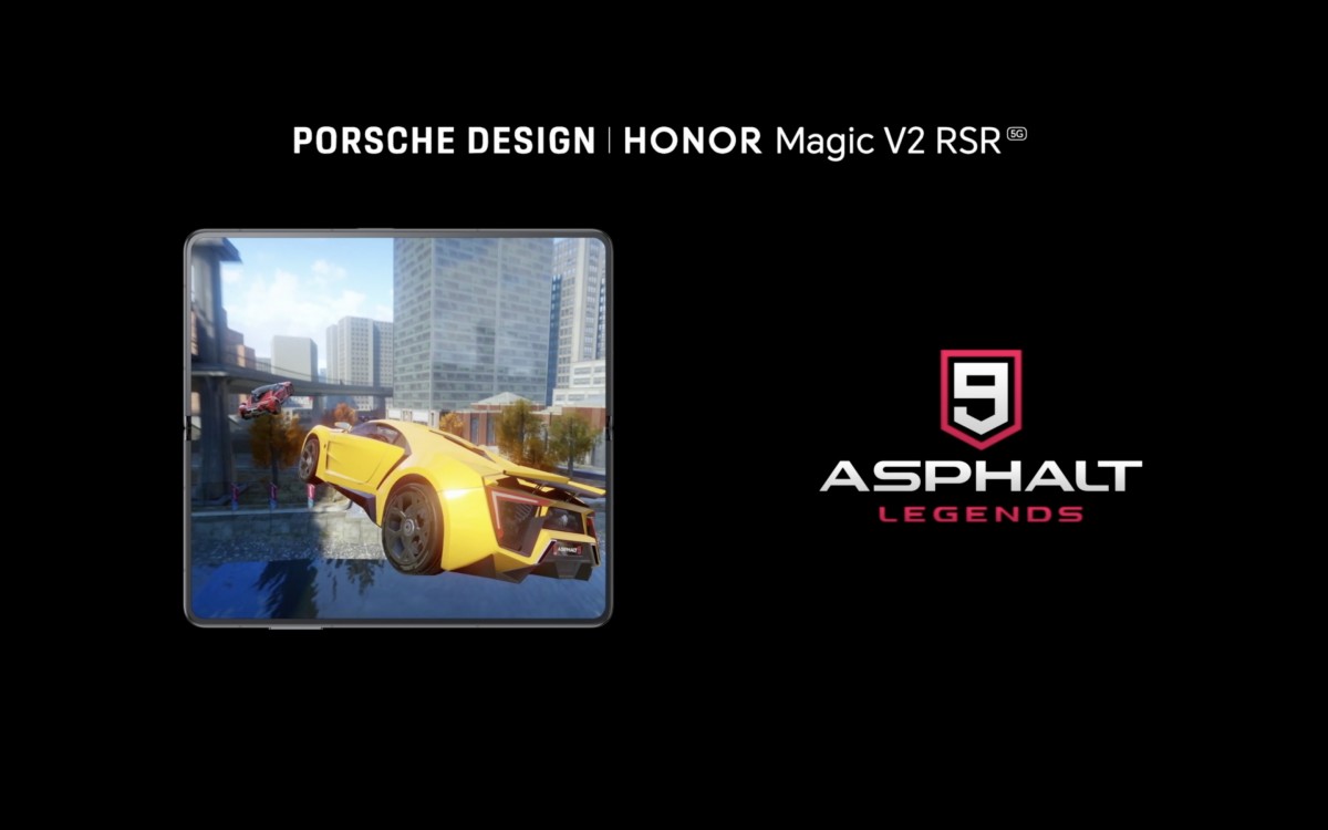 تقدم شركة Honor وGameloft نسخة 120 إطارًا في الثانية من Asphalt 9: Legends إلى Porsche Design Magic V2 RSR
