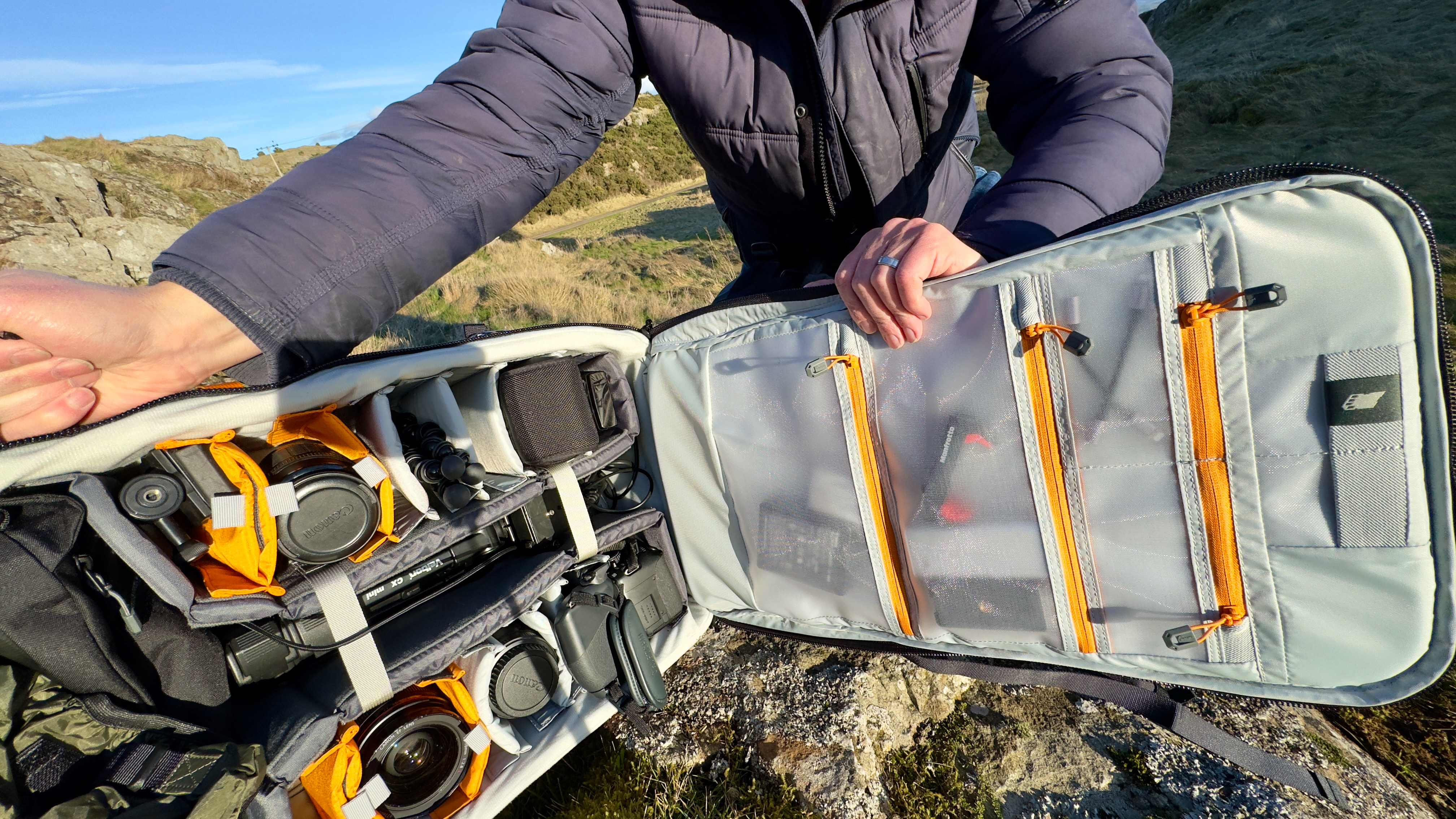 حقيبة ظهر Lowepro Pro Trekker BP 650 AW II داخلية بالخارج في المرتفعات الاسكتلندية