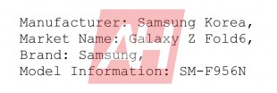 أسماء طرازات Galaxy Z Fold6 Ultra وZ Fold6